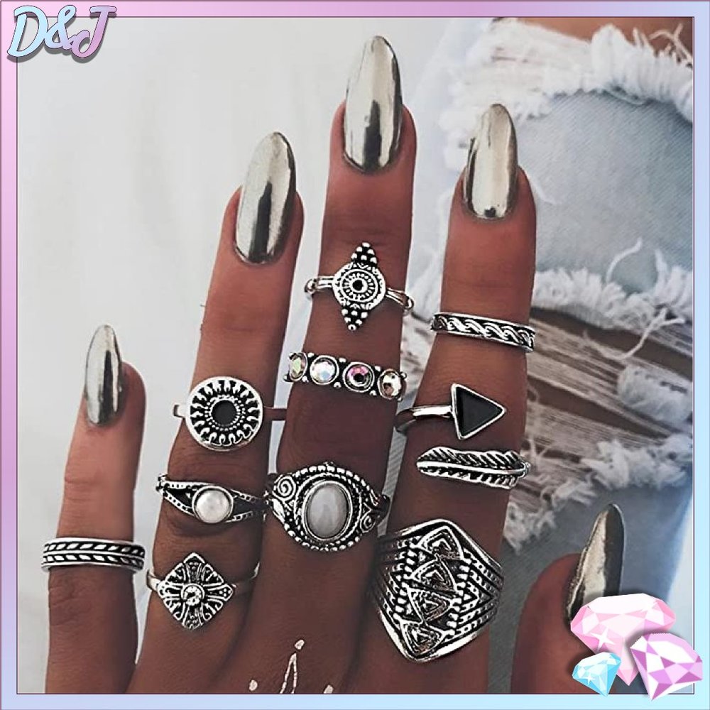 πβ¨ Black Boho Ring Set - Picture 1 of 6